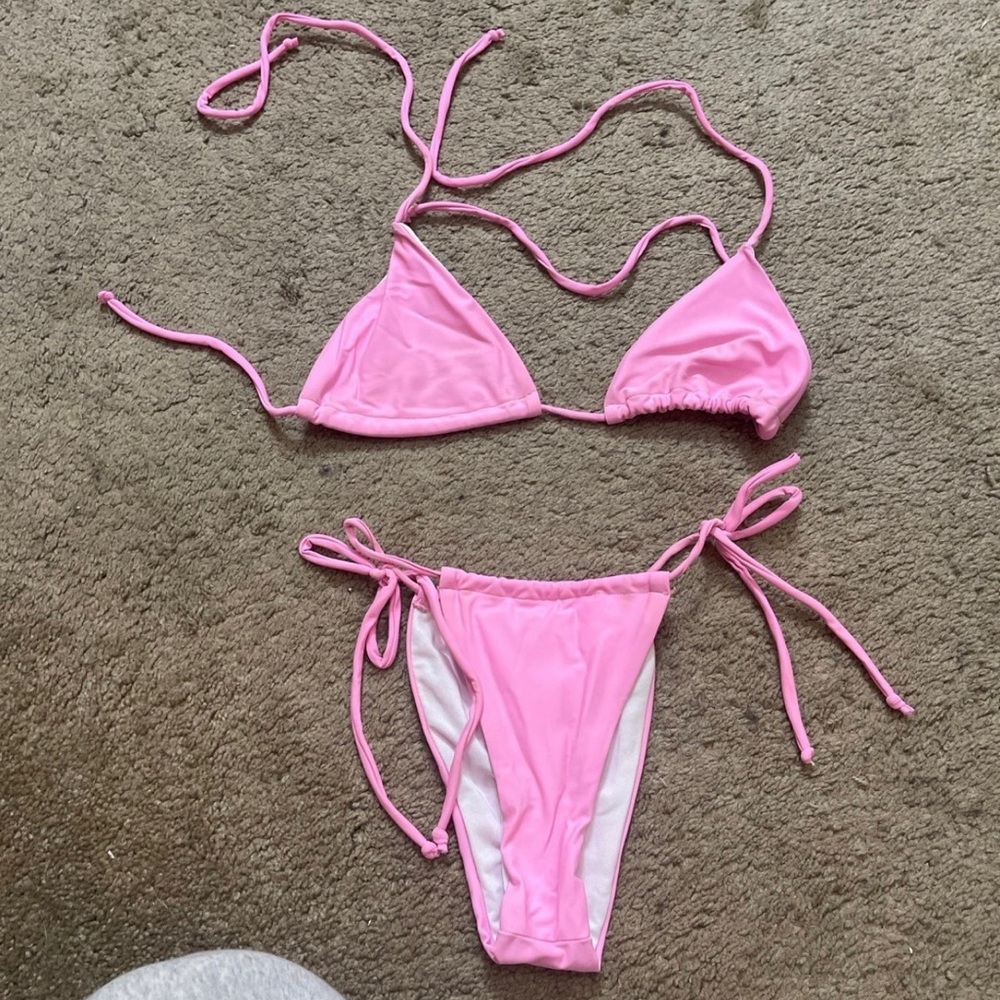 Sexy tie string thong bikini SET